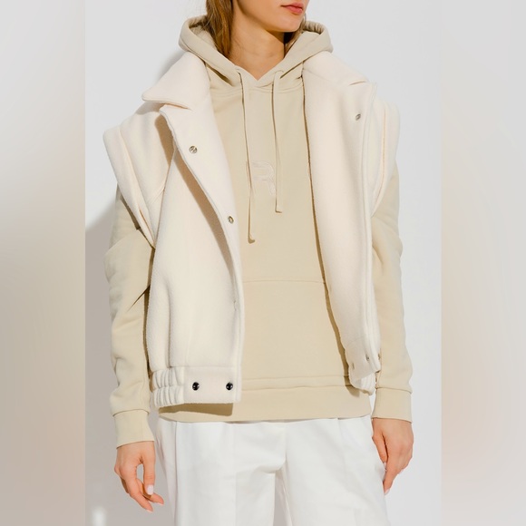 IRO Suela Sleeveless Fleece Jacket in winter white. - Picture 1 of 11